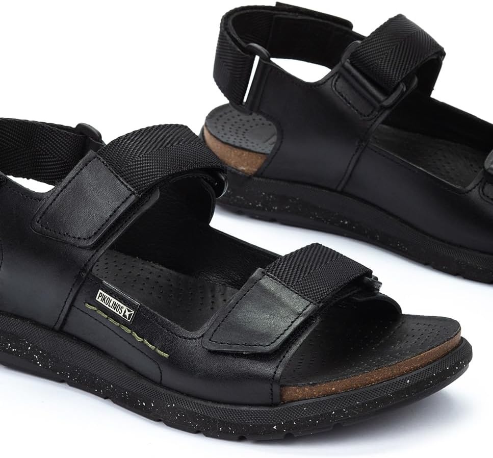 PIKOLINOS Leather Nijar M0B-0122 Men’s Flat sandals(Black)
