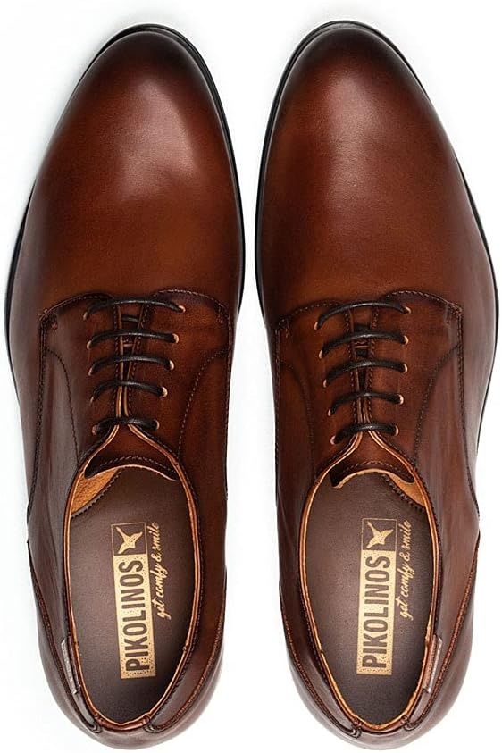 PIKOLINOS Bristol Lace-Up Shoes Men | Leather | Removable Insole | Size US 6-13(Cuero)