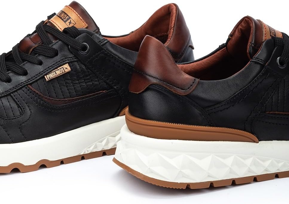 Pikolinos Mens Pikolinos Sneakers Leather Aranda for Man Color Black(Black)