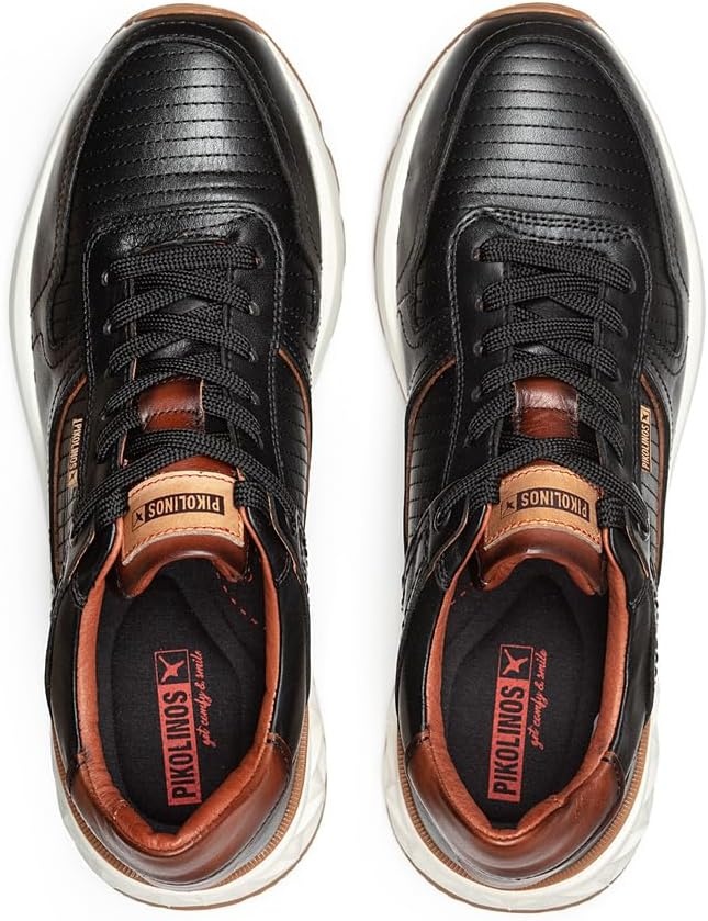 Pikolinos Mens Pikolinos Sneakers Leather Aranda for Man Color Black(Black)