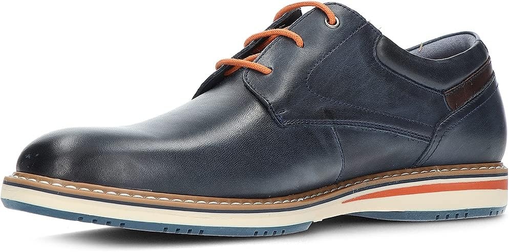 PIKOLINOS Avila M1T-4050 Men’s Lace-Up Shoes – Stylish Premium Calfskin Leather – Removable Cushioned Insole – Wide Fit – Lightweight Sole for Everyday Walking Comfort(Blue)