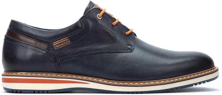 PIKOLINOS Avila M1T-4050 Men’s Lace-Up Shoes – Stylish Premium Calfskin Leather – Removable Cushioned Insole – Wide Fit – Lightweight Sole for Everyday Walking Comfort(Blue)