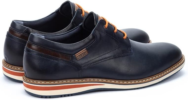PIKOLINOS Avila M1T-4050 Men’s Lace-Up Shoes – Stylish Premium Calfskin Leather – Removable Cushioned Insole – Wide Fit – Lightweight Sole for Everyday Walking Comfort(Blue)