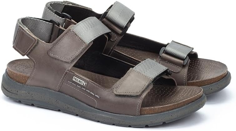 PIKOLINOS Leather Nijar M0B-0122 Men’s Flat sandals(Dark Gray)