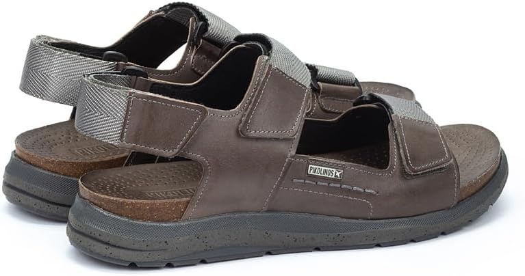PIKOLINOS Leather Nijar M0B-0122 Men’s Flat sandals(Dark Gray)