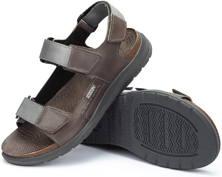 PIKOLINOS Leather Nijar M0B-0122 Men’s Flat sandals(Dark Gray)