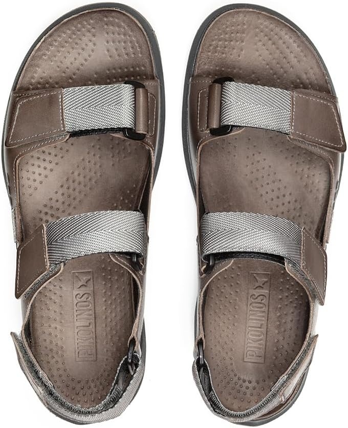PIKOLINOS Leather Nijar M0B-0122 Men’s Flat sandals(Dark Gray)