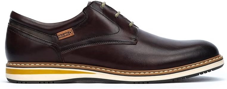 PIKOLINOS Avila M1T-4050 Men’s Lace-Up Shoes – Stylish Premium Calfskin Leather – Removable Cushioned Insole – Wide Fit – Lightweight Sole for Everyday Walking Comfort(Olmo)