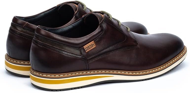 PIKOLINOS Avila M1T-4050 Men’s Lace-Up Shoes – Stylish Premium Calfskin Leather – Removable Cushioned Insole – Wide Fit – Lightweight Sole for Everyday Walking Comfort(Olmo)
