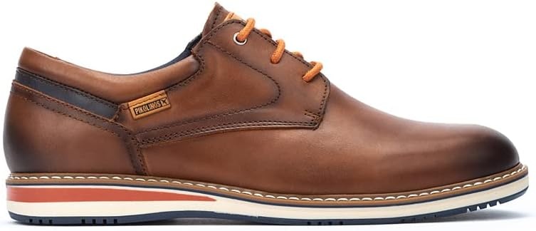 PIKOLINOS Avila M1T-4050 Men’s Lace-Up Shoes – Stylish Premium Calfskin Leather – Removable Cushioned Insole – Wide Fit – Lightweight Sole for Everyday Walking Comfort(Cuero)