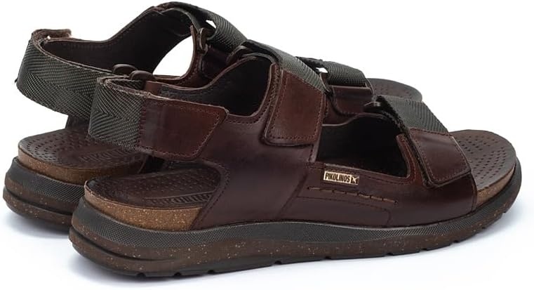 PIKOLINOS mens Pikolinos Flat Sandals Leather Nijar for Man Color Olmo(Olmo)