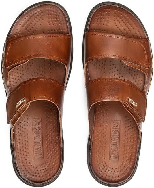 PIKOLINOS mens Pikolinos Flat Sandals Leather Nijar for Man Color Olmo(Olmo)
