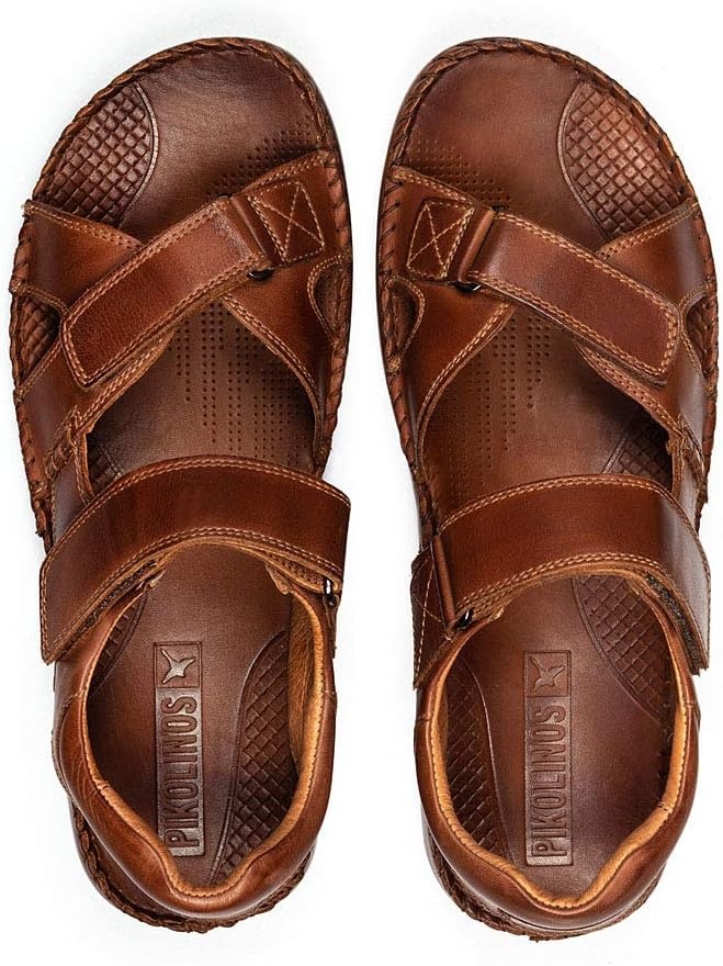 PIKOLINOS Flat Sandals Leather Tarifa for Man(Cuero)