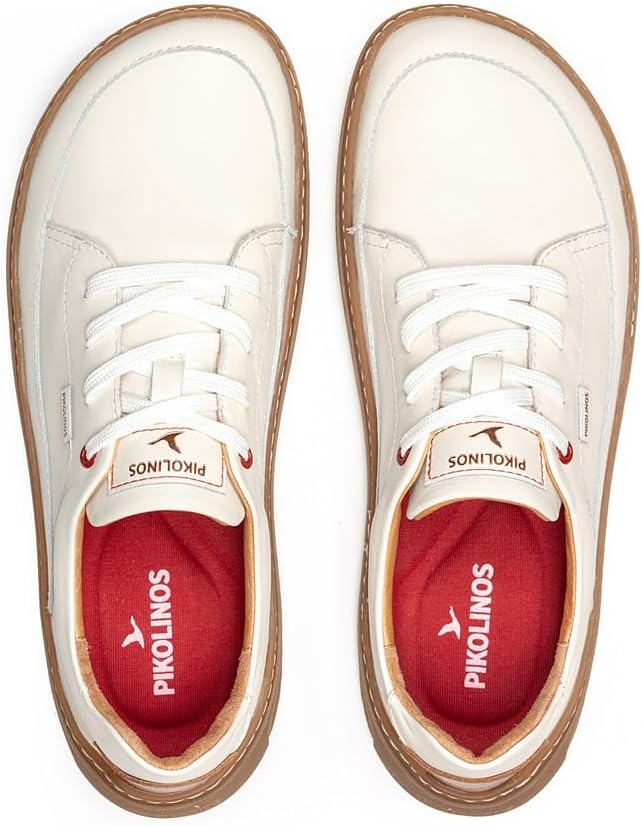 Pikolinos Aranjuez Unisex Leather Flat Shoes(Nata)
