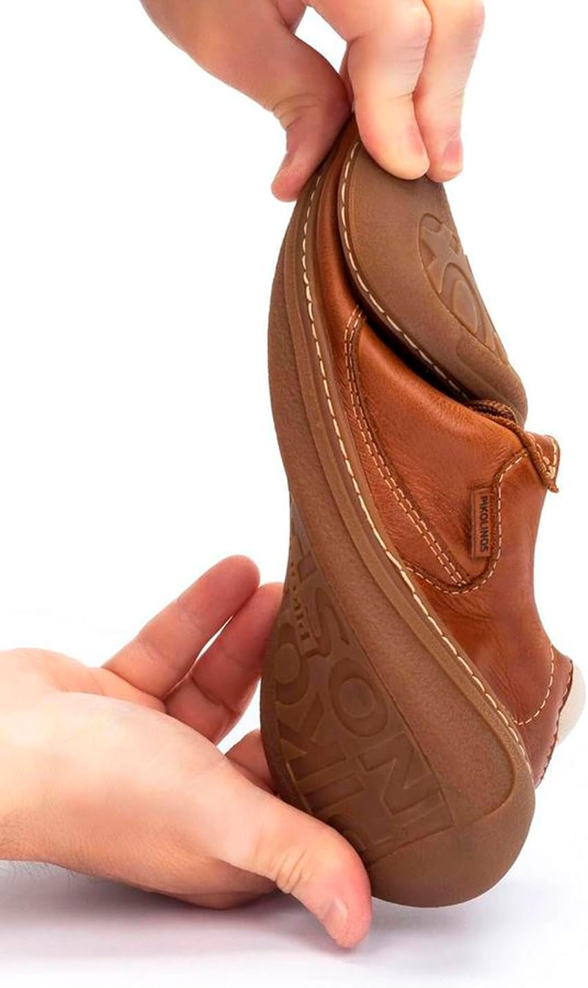 Pikolinos Aranjuez Unisex Leather Flat Shoes(Brandy)