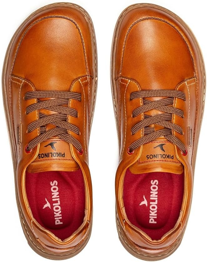 Pikolinos Aranjuez Unisex Leather Flat Shoes(Brandy)