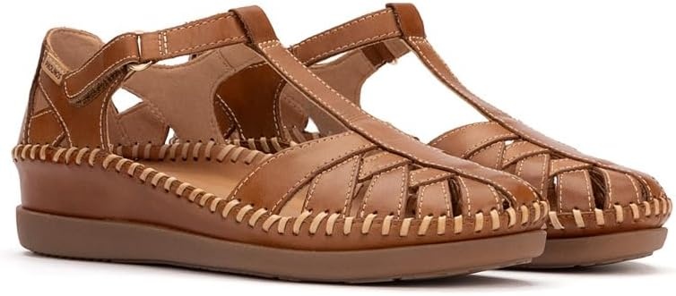 PIKOLINOS Semi-Closed Shoes Leather Cadaques for Woman Brandy