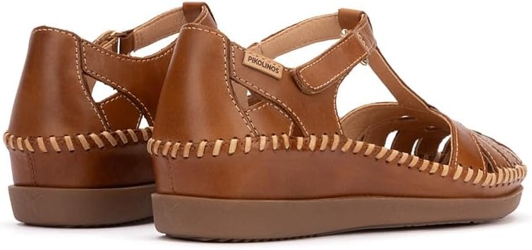 PIKOLINOS Semi-Closed Shoes Leather Cadaques for Woman Brandy