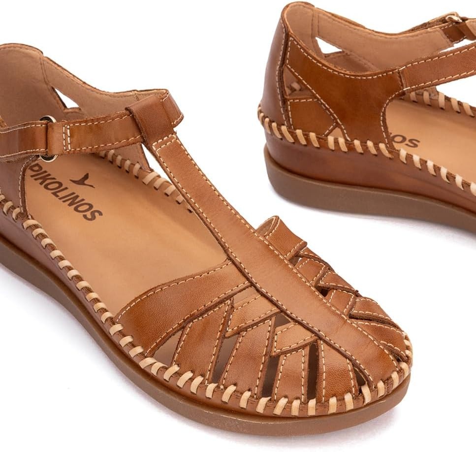 PIKOLINOS Semi-Closed Shoes Leather Cadaques for Woman Brandy