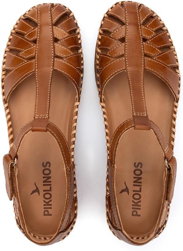 PIKOLINOS Semi-Closed Shoes Leather Cadaques for Woman Brandy