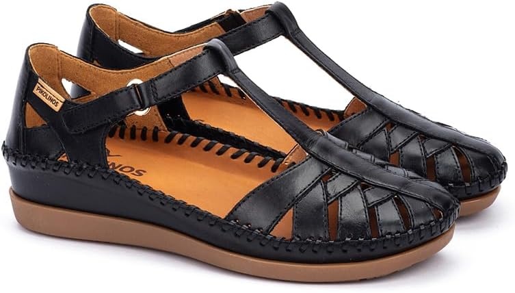PIKOLINOS Semi-Closed Shoes Leather Cadaques for Woman(Black)