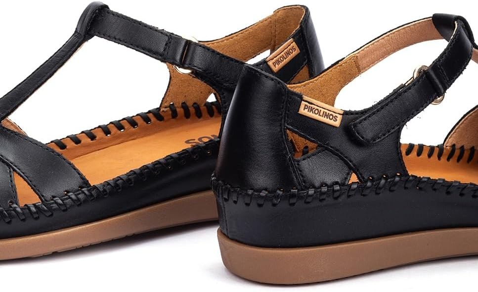 PIKOLINOS Semi-Closed Shoes Leather Cadaques for Woman(Black)