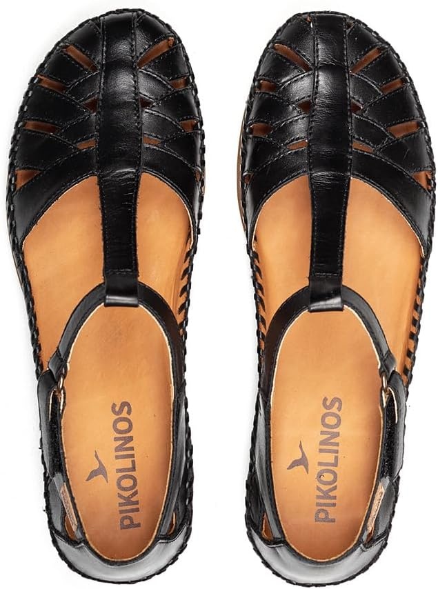 PIKOLINOS Semi-Closed Shoes Leather Cadaques for Woman(Black)