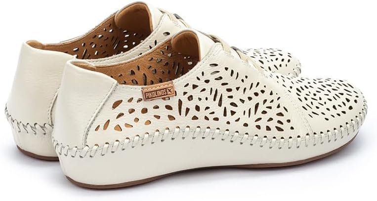 PIKOLINOS P. Vallarta Women’s Flat Shoes | Leather | with Elastic Panels | Size UK 5-11(Nata)