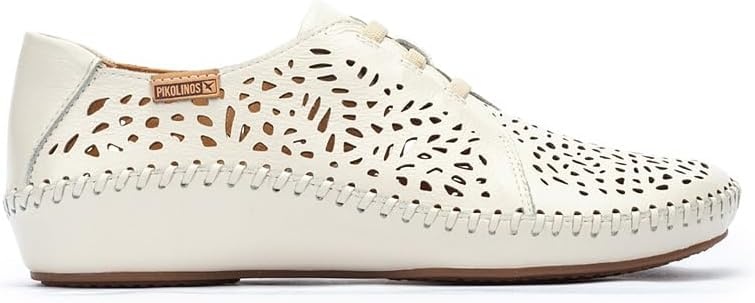 PIKOLINOS P. Vallarta Women’s Flat Shoes | Leather | with Elastic Panels | Size UK 5-11(Nata)