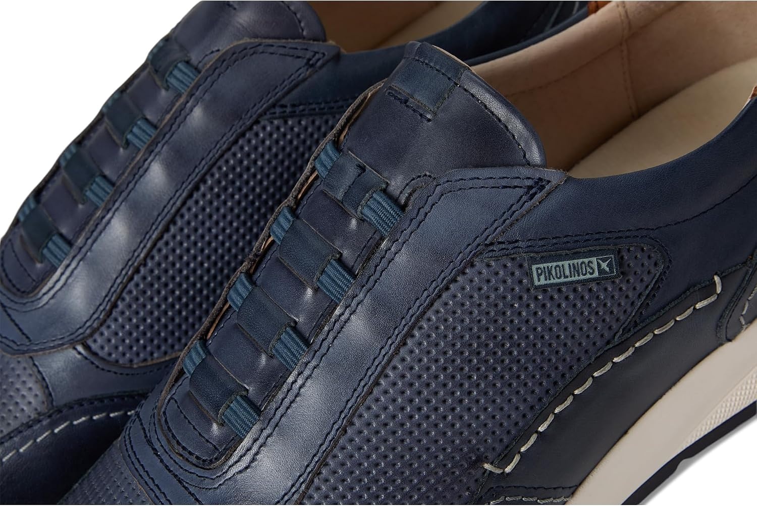 Pikolinos Mens Pikolinos Sneakers Leather Getafe for Man Color Blue(Blue)