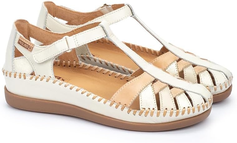 PIKOLINOS Semi-Closed Shoes Leather Cadaques for Woman(Nata)
