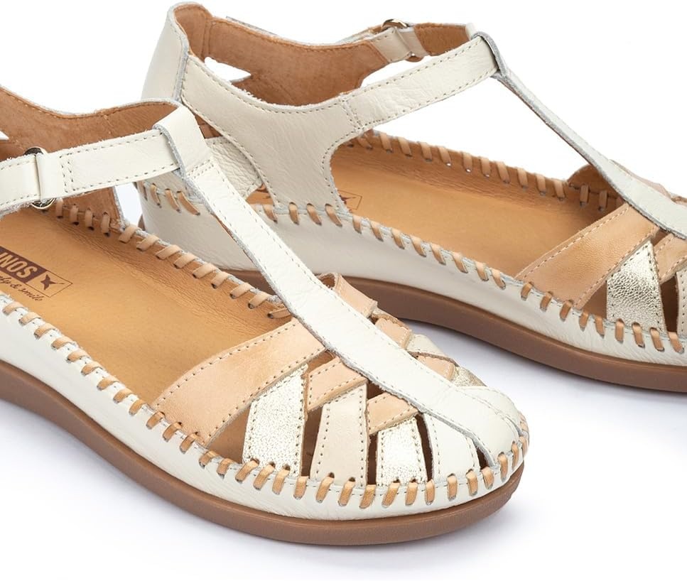PIKOLINOS Semi-Closed Shoes Leather Cadaques for Woman(Nata)