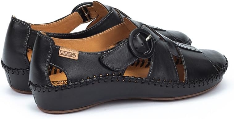 PIKOLINOS Semi-Closed Shoes Leather P. Vallarta for Woman(Black)
