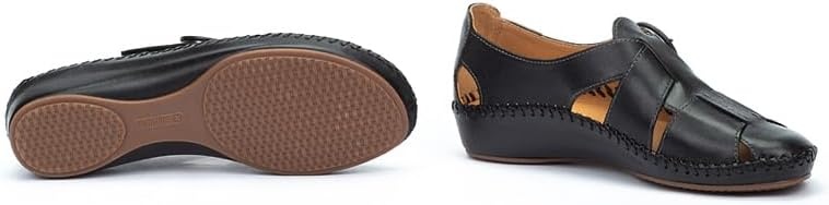 PIKOLINOS Semi-Closed Shoes Leather P. Vallarta for Woman(Black)