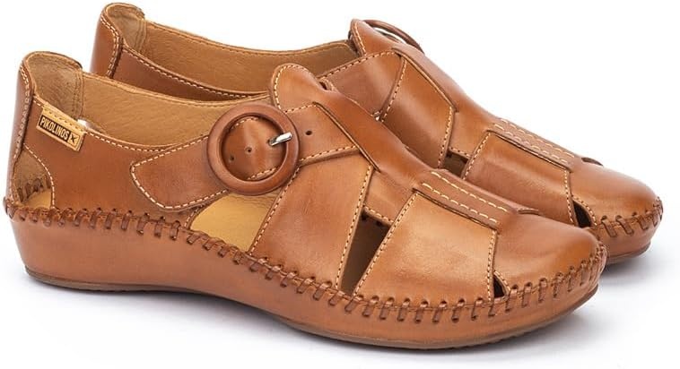 PIKOLINOS Semi-Closed Shoes Leather P. Vallarta for Woman(Brandy)