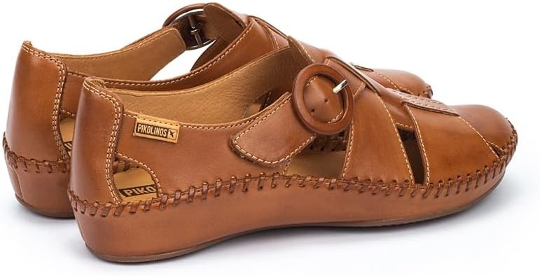 PIKOLINOS Semi-Closed Shoes Leather P. Vallarta for Woman(Brandy)