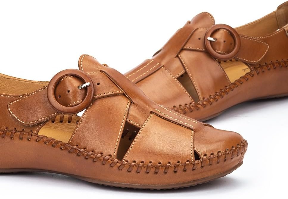 PIKOLINOS Semi-Closed Shoes Leather P. Vallarta for Woman(Brandy)