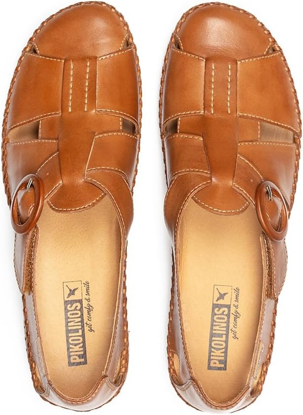 PIKOLINOS Semi-Closed Shoes Leather P. Vallarta for Woman(Brandy)