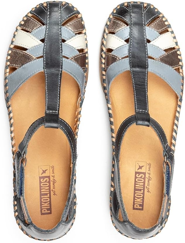 PIKOLINOS Semi-Closed Shoes Leather Cadaques for Woman(Ocean)