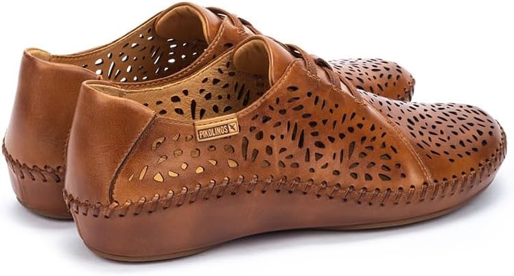 PIKOLINOS P. Vallarta Women’s Flat Shoes | Leather | with Elastic Panels | Size UK 5-11(Brandy)