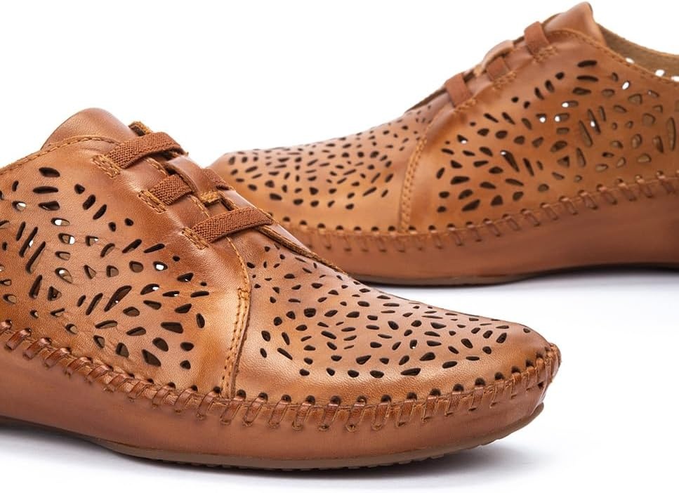 PIKOLINOS P. Vallarta Women’s Flat Shoes | Leather | with Elastic Panels | Size UK 5-11(Brandy)