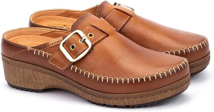 Pikolinos Womens Pikolinos Clogs Leather Granada for Woman Color Brandy(Brandy)