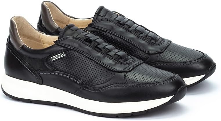 Pikolinos Mens Pikolinos Sneakers Leather Getafe for Man(Black)