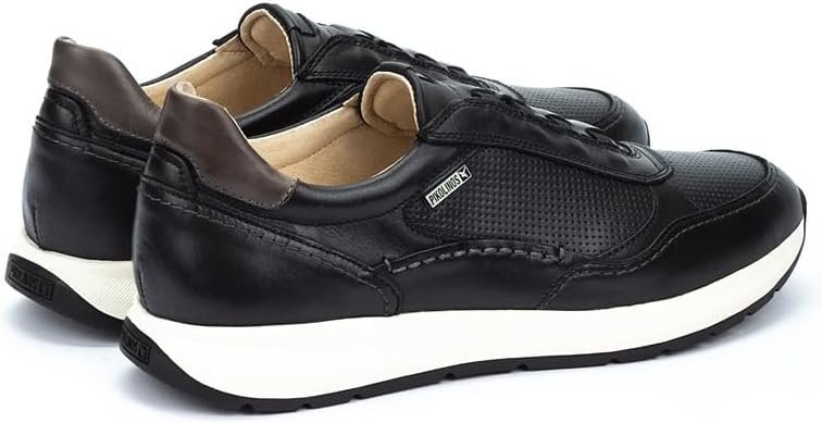 Pikolinos Mens Pikolinos Sneakers Leather Getafe for Man(Black)