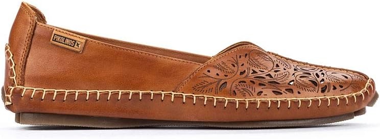 PIKOLINOS Jerez 578-4976 Women’s Slip-On Moccasins – Premium Calfskin Leather – Removable Cushioned Insole, Flexible Sole, Lightweight Everyday Comfort(Brandy)