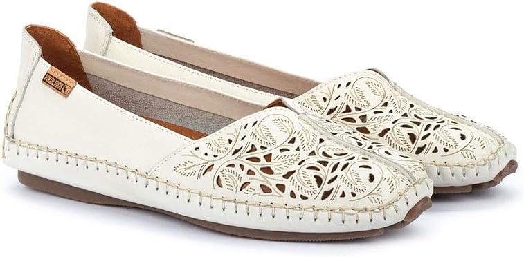 PIKOLINOS Jerez 578-4976 Women’s Slip-On Moccasins – Premium Calfskin Leather – Removable Cushioned Insole, Flexible Sole, Lightweight Everyday Comfort(Nata)
