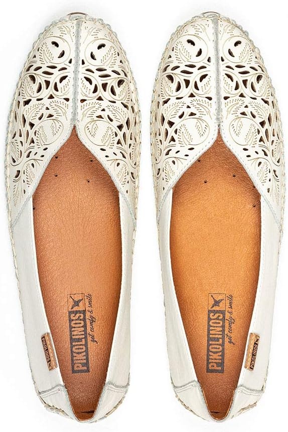 PIKOLINOS Jerez 578-4976 Women’s Slip-On Moccasins – Premium Calfskin Leather – Removable Cushioned Insole, Flexible Sole, Lightweight Everyday Comfort(Nata)