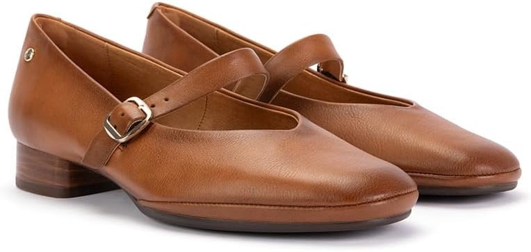 Pikolinos Womens Pikolinos Heels Leather Ubeda for Woman Color Brandy(Brandy)