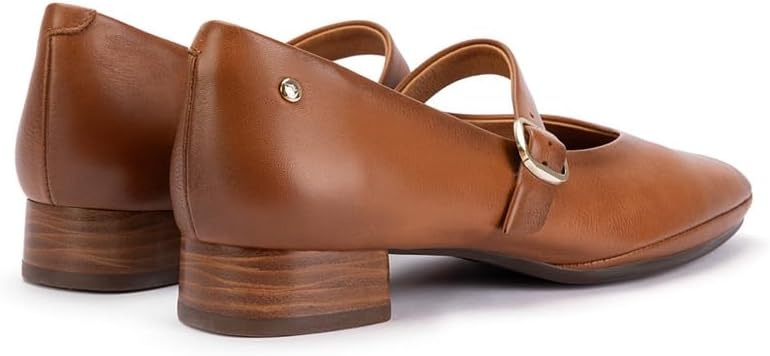 Pikolinos Womens Pikolinos Heels Leather Ubeda for Woman Color Brandy(Brandy)