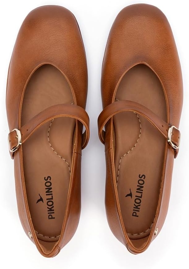 Pikolinos Womens Pikolinos Heels Leather Ubeda for Woman Color Brandy(Brandy)
